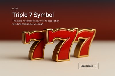 Stylish Triple 7 Symbol for Luck and Jackpot Themes