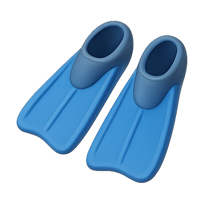 Blue Swimming Fins for Aquatic Activities