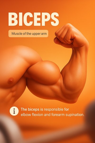 Illustration of Biceps Muscle Anatomy and Function