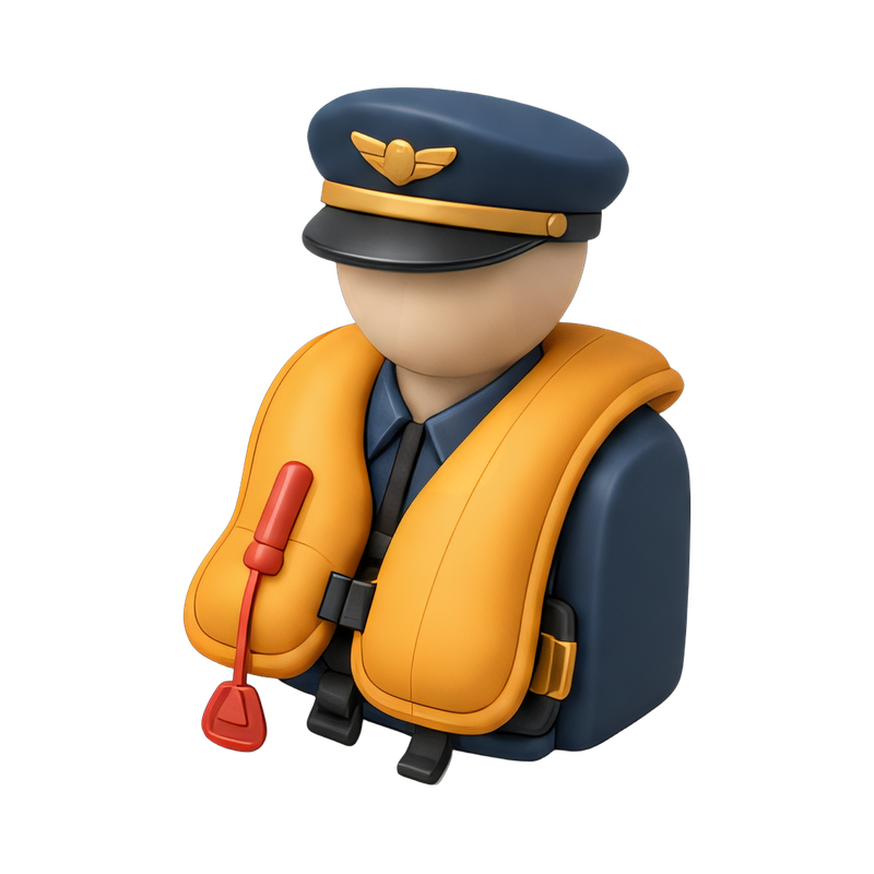 pilot wearing survival vest