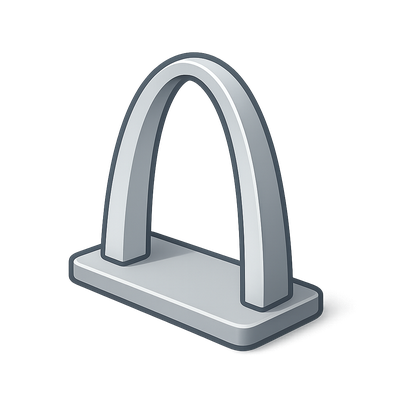 3D Icon of St. Louis Gateway Arch in Isometric View