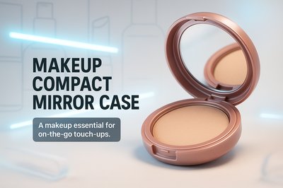 Stylish Makeup Compact Mirror Case with Modern Design