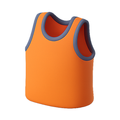 Stylized Orange Tank Top 3D Render