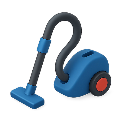 Stylized Cartoon Vacuum Cleaner Illustration