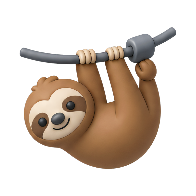 playful robot sloth design