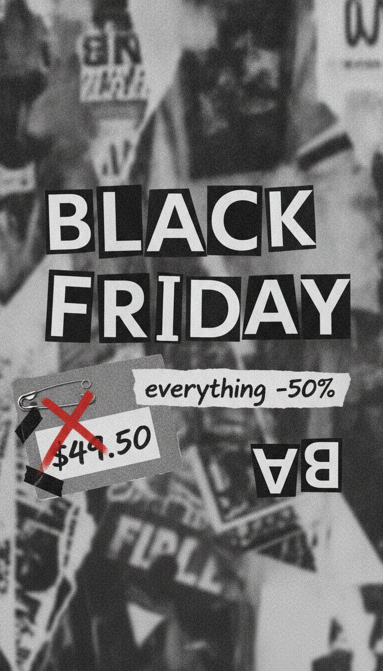 Bold black Friday sale banner