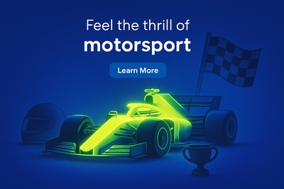 Glowing Motorsport Scene with Dynamic Elements