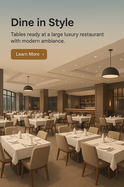 Elegant Dining Experience in a Modern Luxury Restaurant