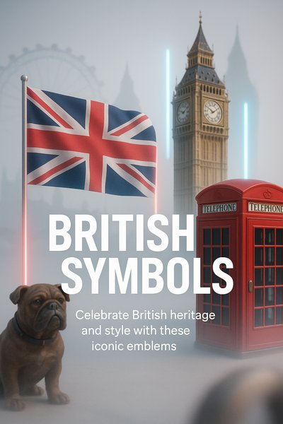 Digital Artwork Featuring Iconic British Symbols