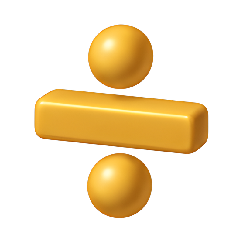 Mathematical division symbol