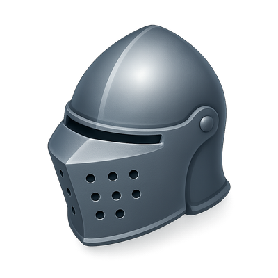 Stylized 3D Knight Helmet Icon