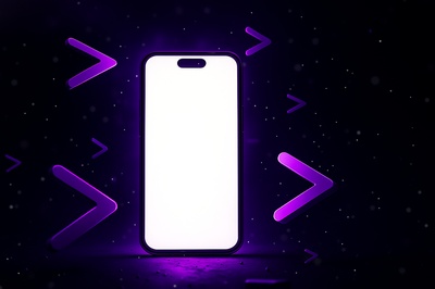 Phone with Dynamic Symbols in a Dark Background