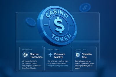 3D Casino Token with Features and Graphics