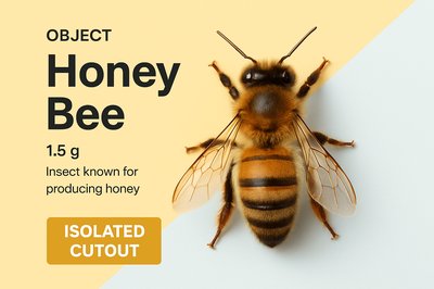 Modern Honey Bee Advertising Design with Dynamic Background