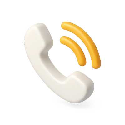 Stylized Phone Icon with Sound Waves