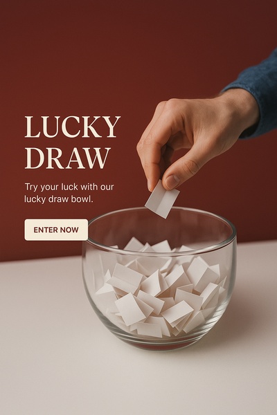 Stylish Lucky Draw Bowl for Promotions and Events