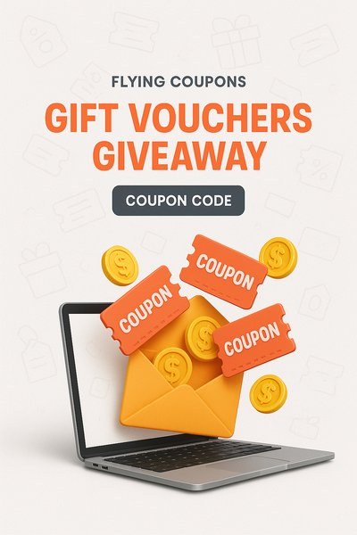 Dynamic 3D Laptop Coupon Giveaway Advertisement