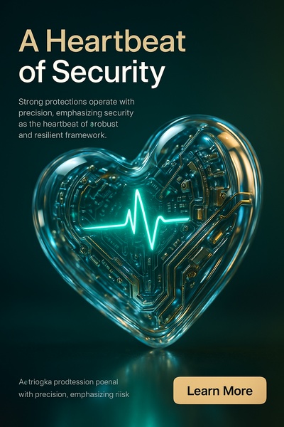 Glowing Heartbeat of Security in Hyperrealistic Detail