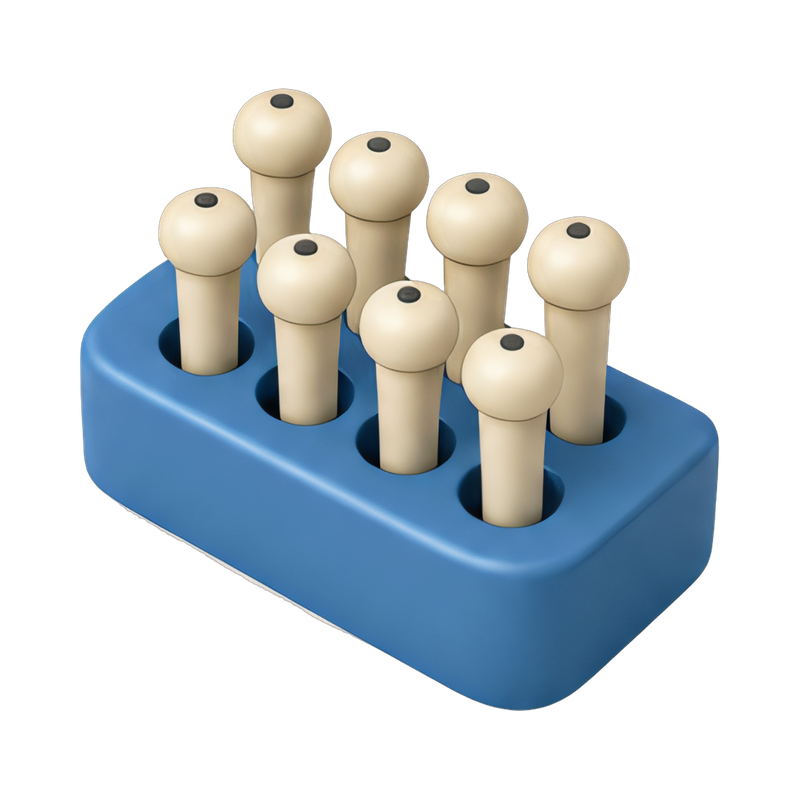 Bridge pins in holder