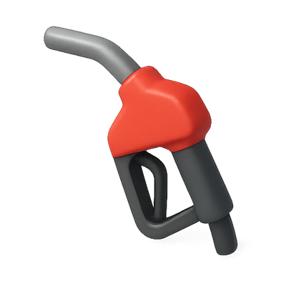 3D Rendering of a Fuel Pump Nozzle in Bright Colors