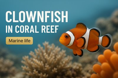 Vibrant Clownfish in Coral Reef Setting