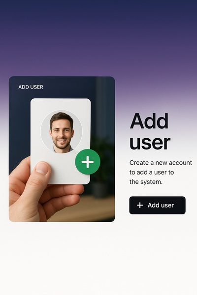 Minimalist Web Design for User Addition Interface