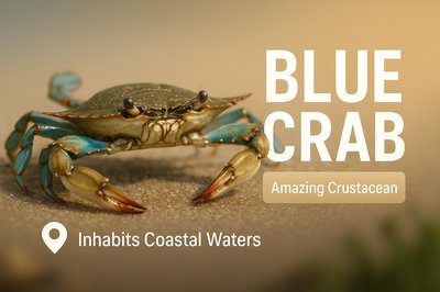 Close-Up Image of a Blue Crab in Natural Habitat