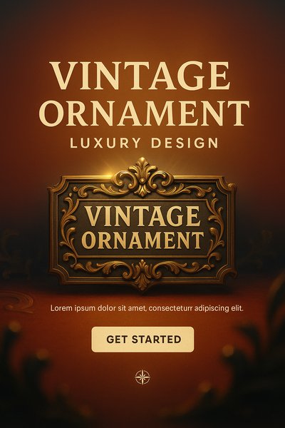 Vintage Ornament Luxury Design Promotional Banner
