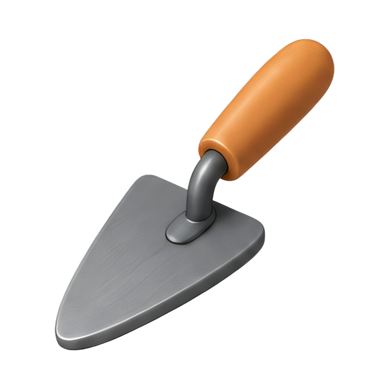 Molder's trowel on wooden surface