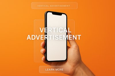 Stylish Vertical Advertisement with Modern Design Elements