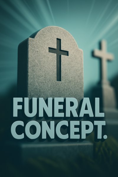 Solemn Beauty of a Catholic Cemetery with Dynamic Elements