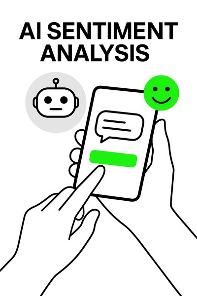 Illustrative Graphic of AI Sentiment Analysis Concept