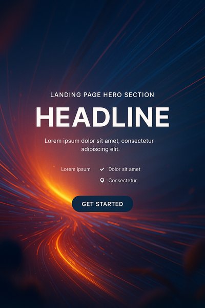 Modern Landing Page Hero Section Design with Dynamic Background