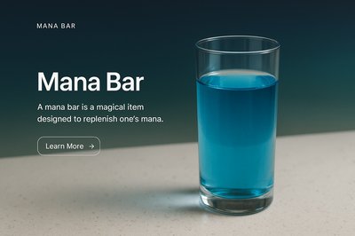 Stylish Mana Bar Web Page Design Concept