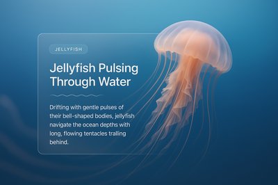 Stunning Jellyfish Pulsing Through Water in 3D Illustration