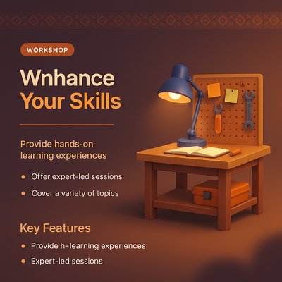 3D Illustration for Workshop Landing Page Design