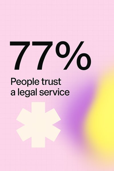 Statistic Graphic Highlighting Trust in Legal Services