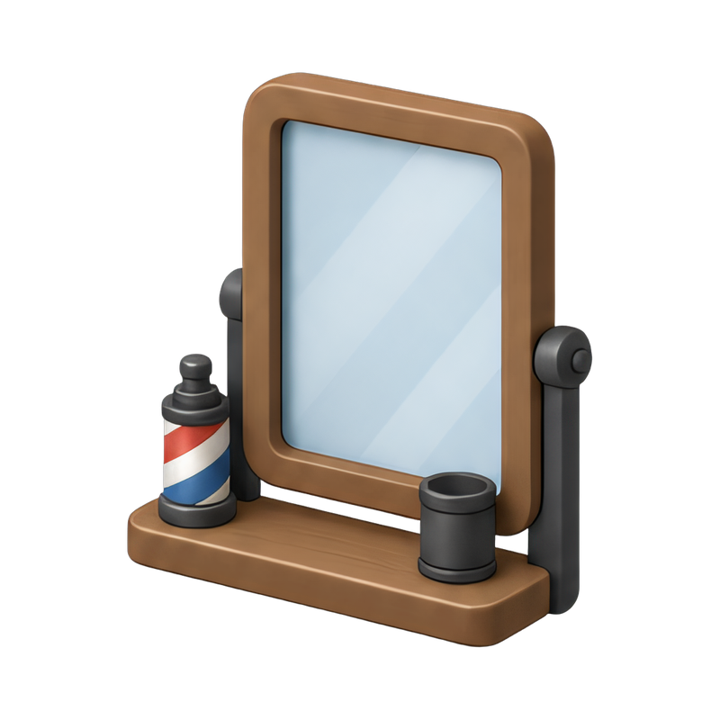 modern barber station setup