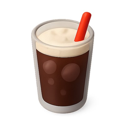 Illustration of a Drink Cup with Straw