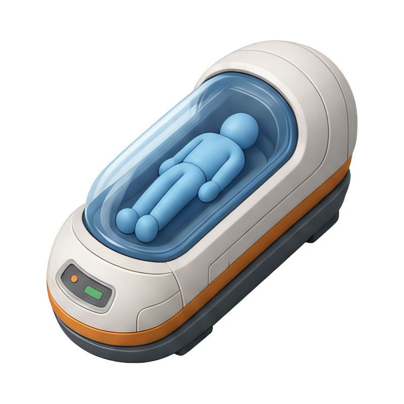 futuristic cryosleep pod design