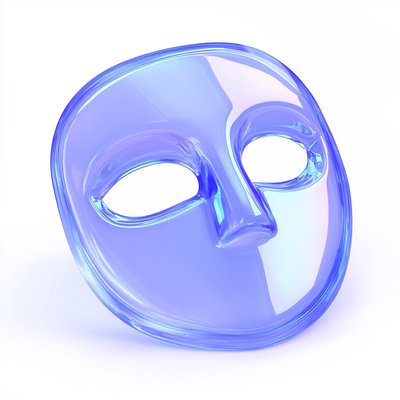 Minimalist Glass Mask Design for Artistic Expression