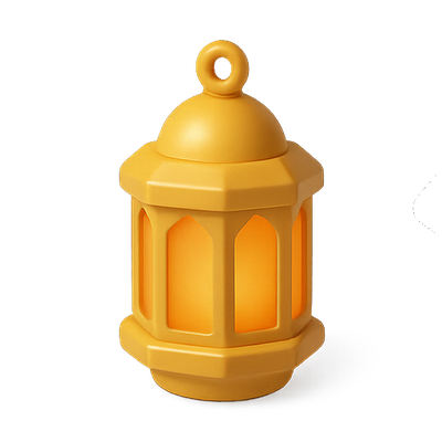 Stylized Yellow Lantern with Soft Glow
