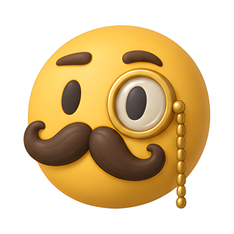 playful monocle smiley design