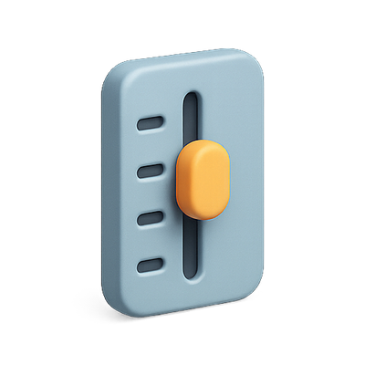 3D Slider Button Control Graphic for User Interface Design