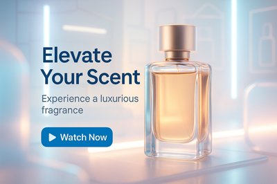 Elegant Perfume Advertisement with Modern Design