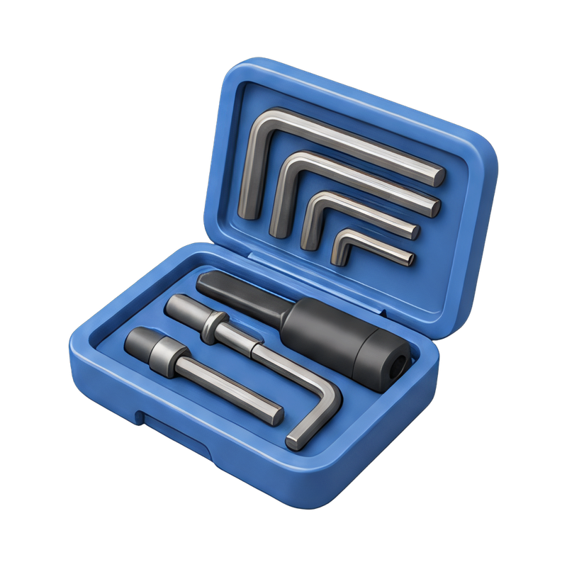 Versatile hex key repair kit