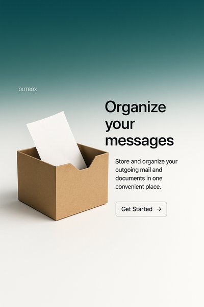 Minimalist Web Page Design Featuring Outbox Concept