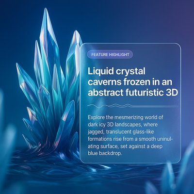 Futuristic Liquid Crystal Caverns in 3D