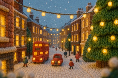 Charming Winter Scene in Mayfair, London