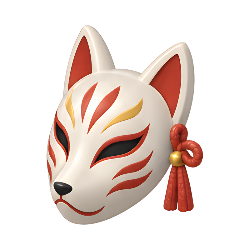 Traditional kitsune fox mask